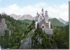 Postal da década de 1890 representando o Castelo de Neuschwanstein.