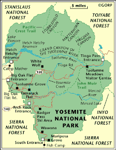 Parque-Nacional-Yosemite - mapa 1